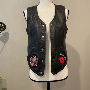 Women’s ‘Harley Davidson Like’ Leather Biker Vest
